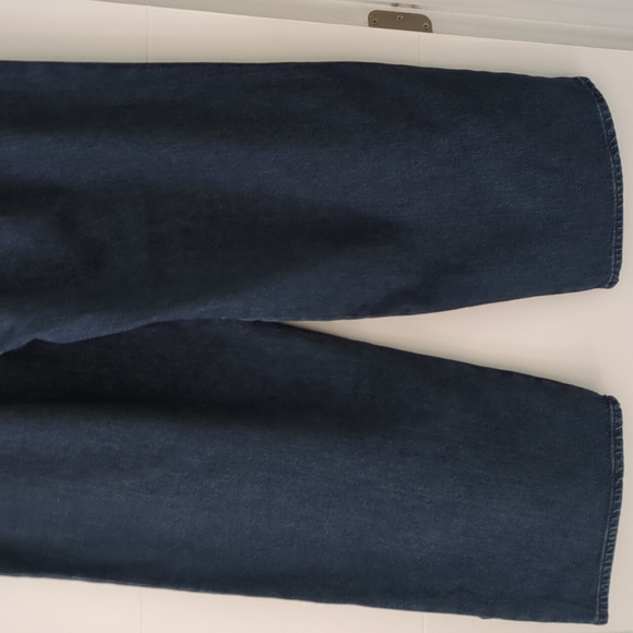 Good American Good 90s Pleated Trousers Indigo Blue Wide Leg  Women's Jeans 10 - Picture 10 of 13